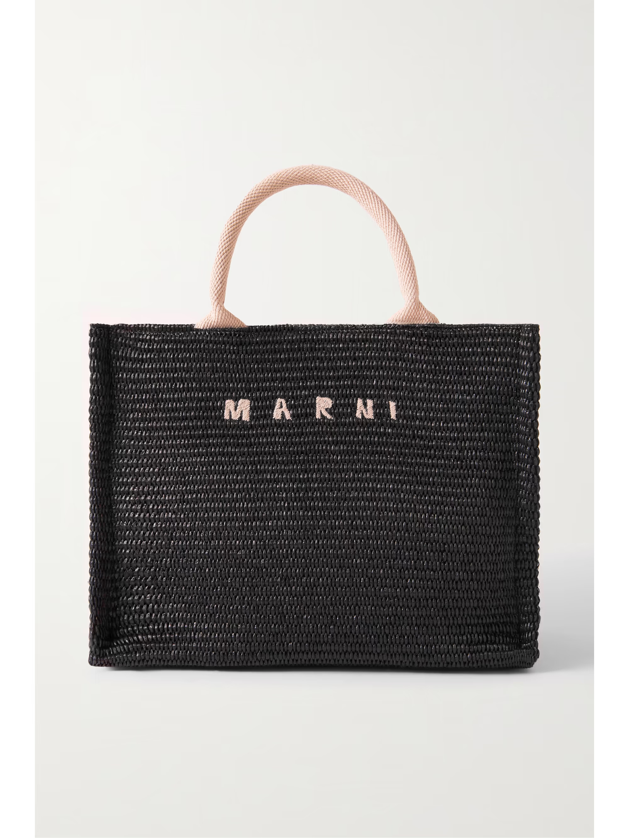 Embroidered raffia tote | NET-A-PORTER APAC