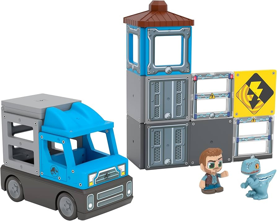 Tile Town Jurassic World Dino Escape Magnetic Tiles Set, 22 Piece Interactive Dinosaur STEM Toys ... | Amazon (US)