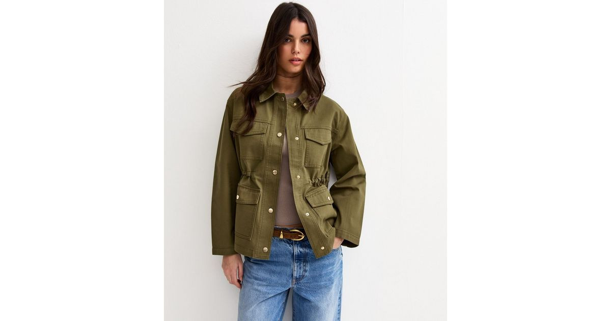 Khaki Four Pocket Shacket | New Look | New Look (UK)
