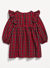 Long-Sleeve Plaid Seersucker Dress for Baby | Old Navy (US)