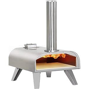 BIG HORN OUTDOORS Pizza Ovens Wood Pellet Pizza Oven Wood Fired Pizza Maker Portable Stainless St... | Amazon (US)