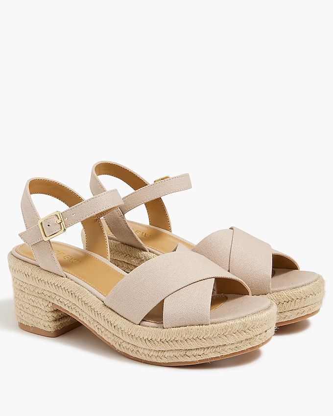 Platform espadrille sandals | J.Crew Factory