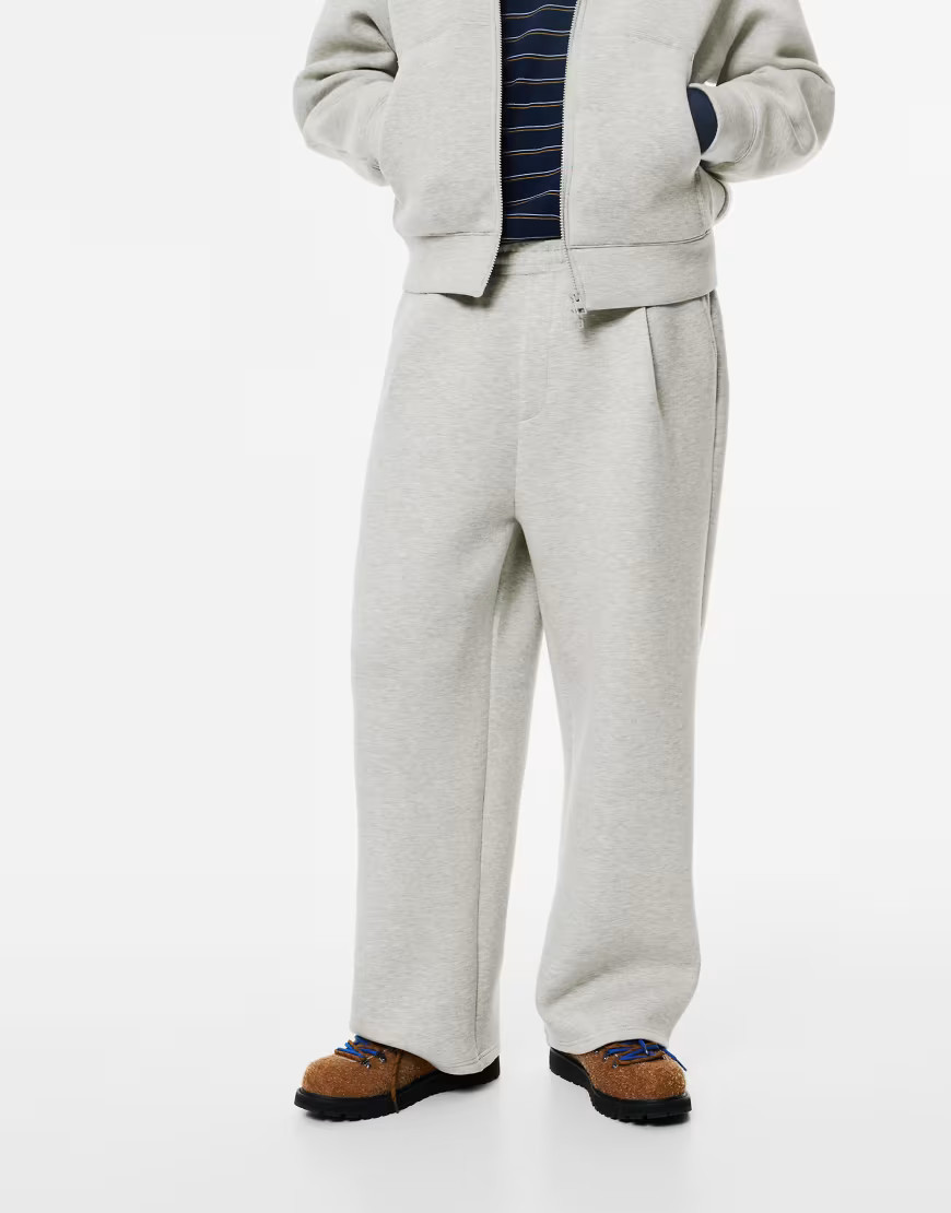Pull&Bear - Joggingbroek met ballonpijpen in gemêleerd grijs | ASOS (Global)