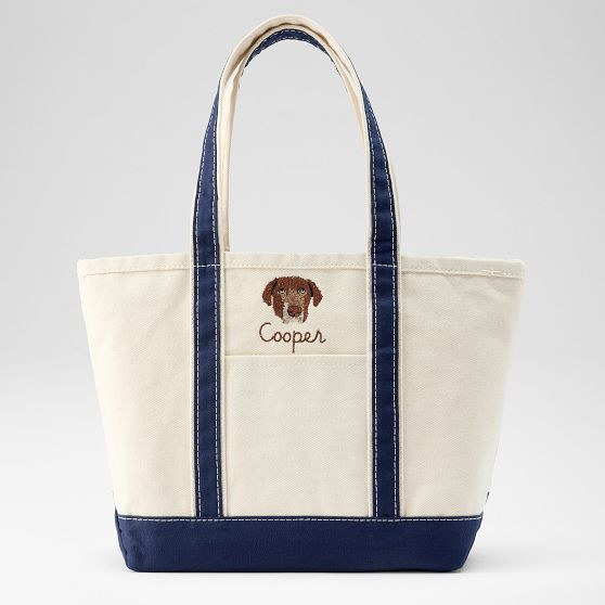 Embroidered Canvas Dog Tote | Mark and Graham