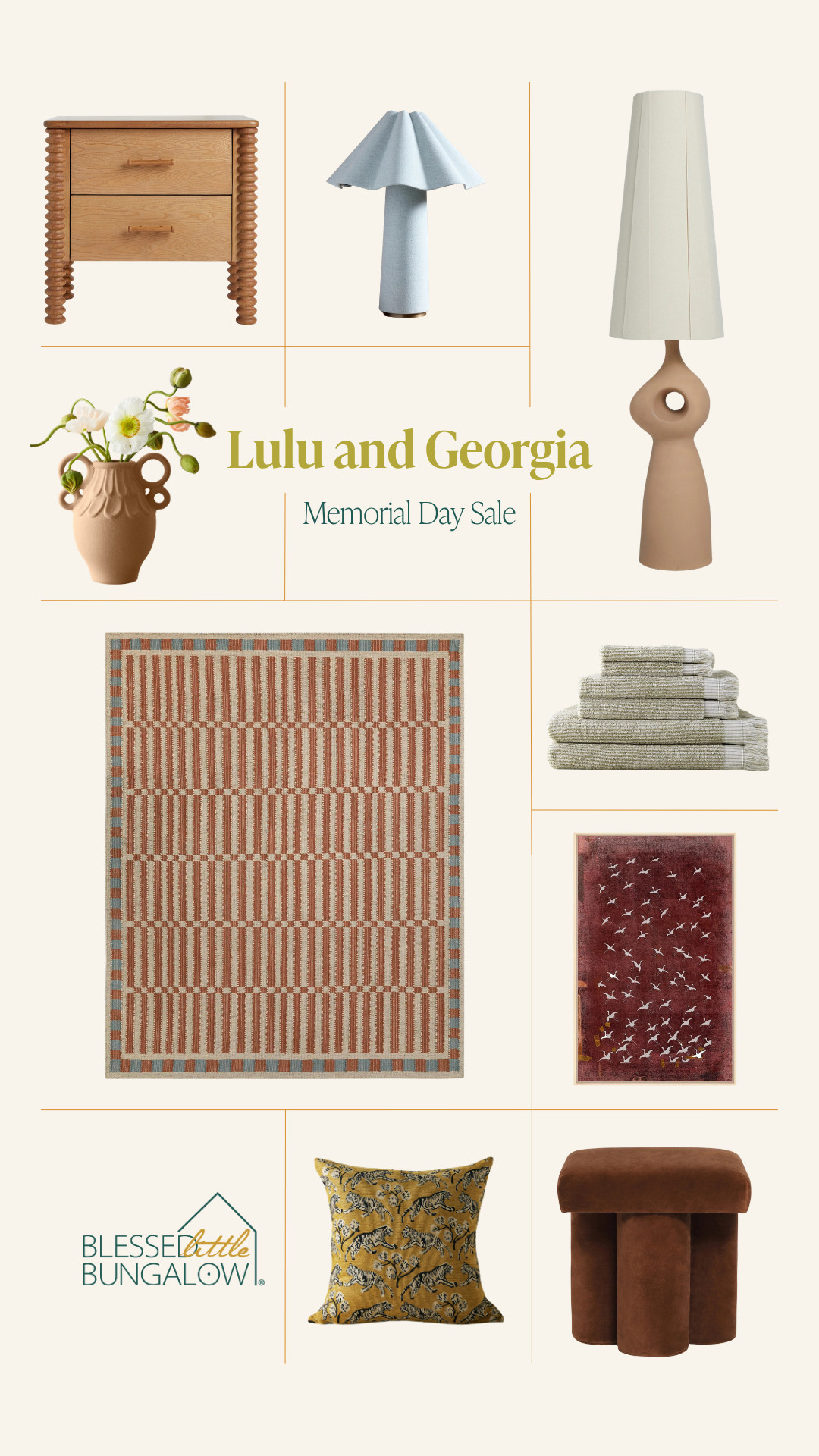 Rounded up some favorite finds from the Lulu and Georgia Memorial Day Sale that fit beautifully within any home. ✨

These are the kinds of elevated home finds that bring warmth, character, and intentional design into every corner of your home. Perfect for layering into colorful interiors, cozy spaces, and art-filled rooms. 🤎

#LTKHome #LTKSaleAlert #LuluandGeorgia #InteriorDesign #LayeredInteriors #ColorfulHomeDecor #DesignerHome 

 #LTKHome #LTKSaleAlert