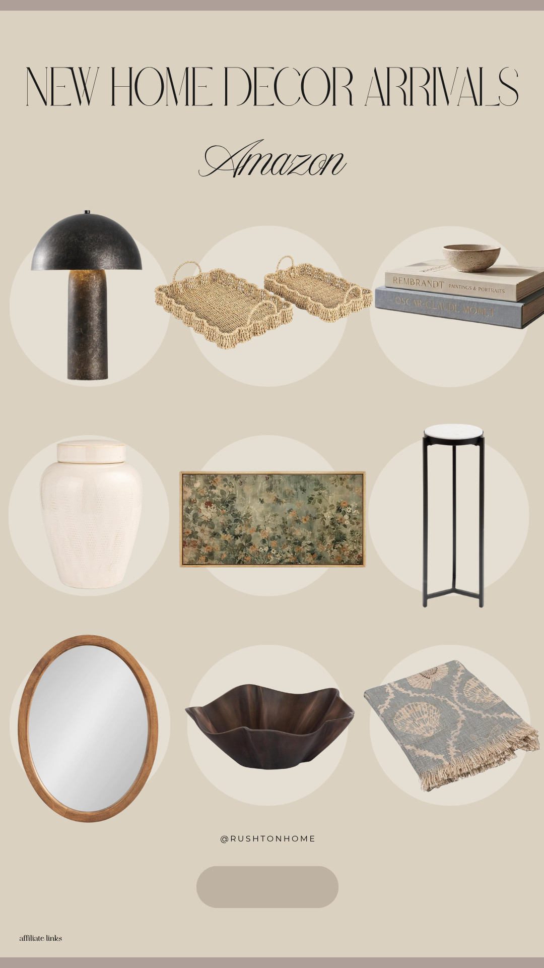 New Home Decor Arrivals Amazon
Amazon home decor finds, new home decor arrivals, affordable home decor, decorative trays, table lamp, wall art, decorative mirror, throw blanket, coffee table styling, ceramic vase, wood bowl decor, home accessories, neutral home decor, organic modern decor, Amazon favorites, budget-friendly decorating, designer-inspired finds, cozy home decor, living room accessories, curated Amazon finds 

 #LTKSeasonal #LTKHome