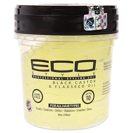 Beauty Logica Eco Style Gel Black Castor & Flaxseed Oil, 8 oz | Amazon (US)