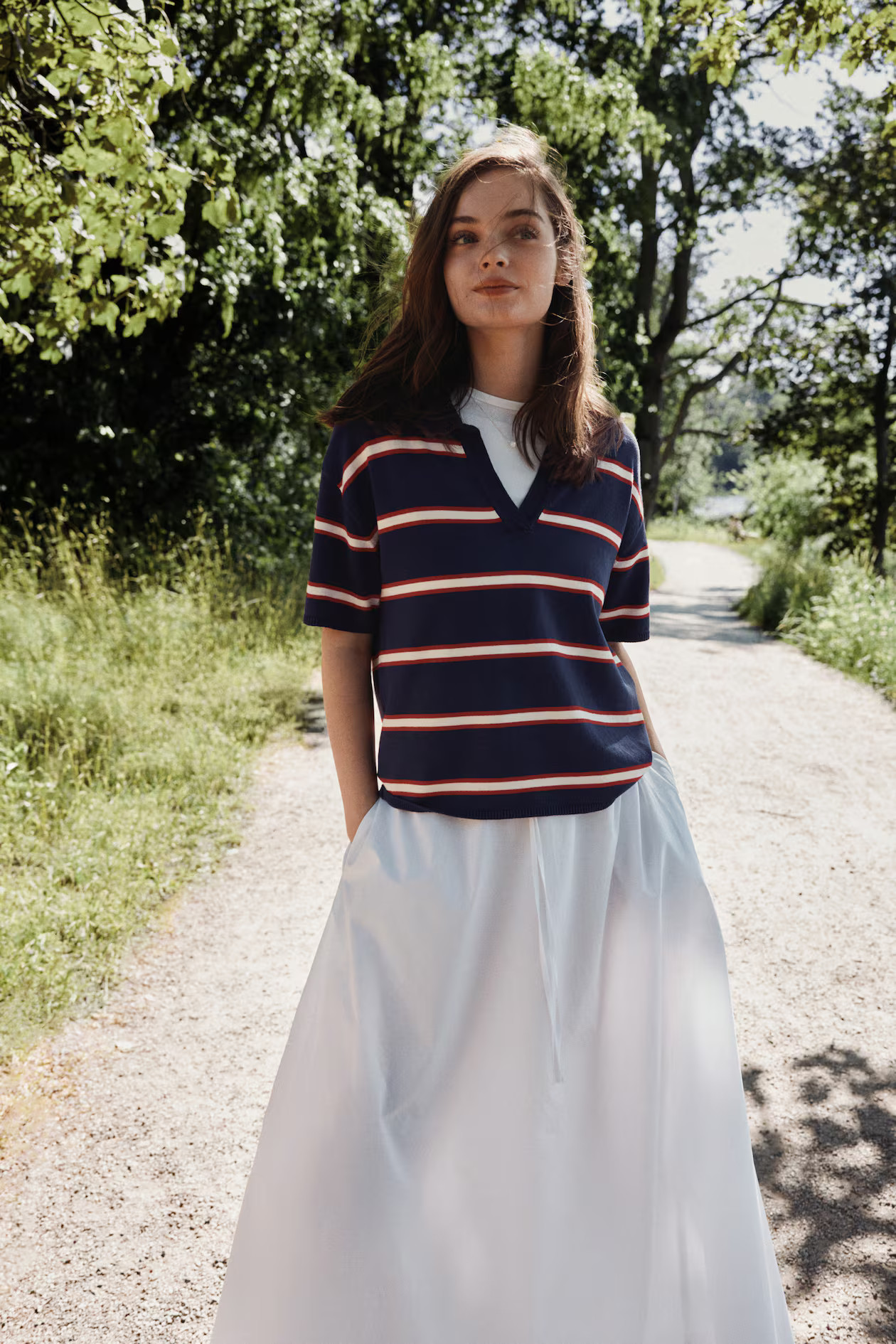 Oversized Fine-Knit Polo Shirt | H&M (US + CA)