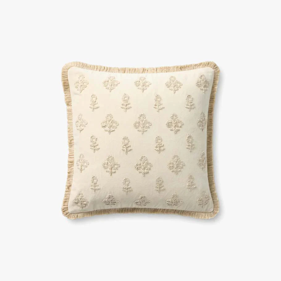 18" Darla Down Pillow Ivory | Eco Chic Home