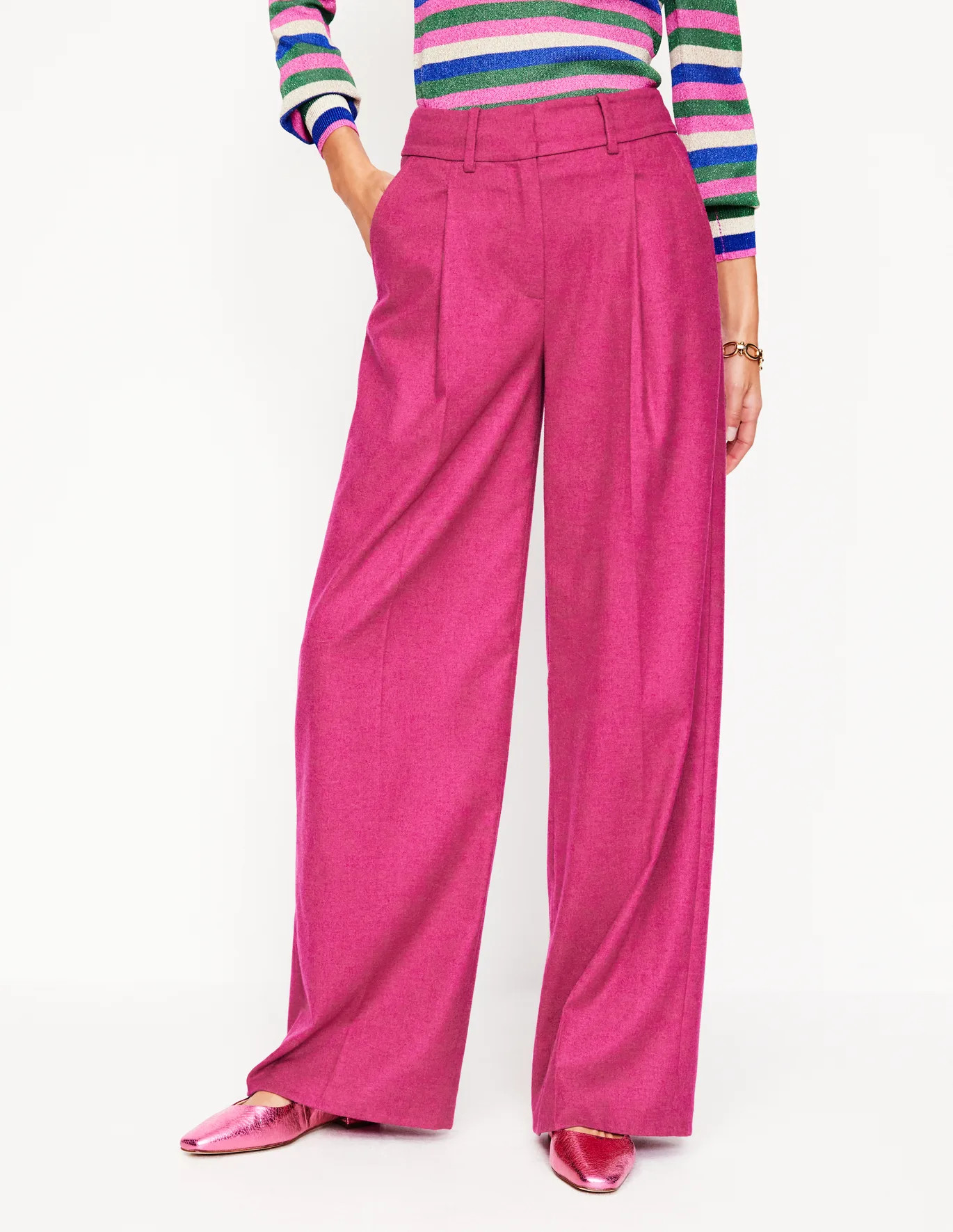 Chiswick Wool Blend Trousers | Boden UK