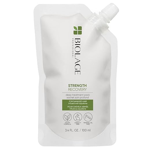 Biolage Strength Recovery Deep Treatment Pack | Moisturizing Hair Repair Mask | For Dry, Damaged ... | Amazon (US)