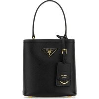 Prada Black Leather Small Panier Handbag | Balardi (US & Canada)