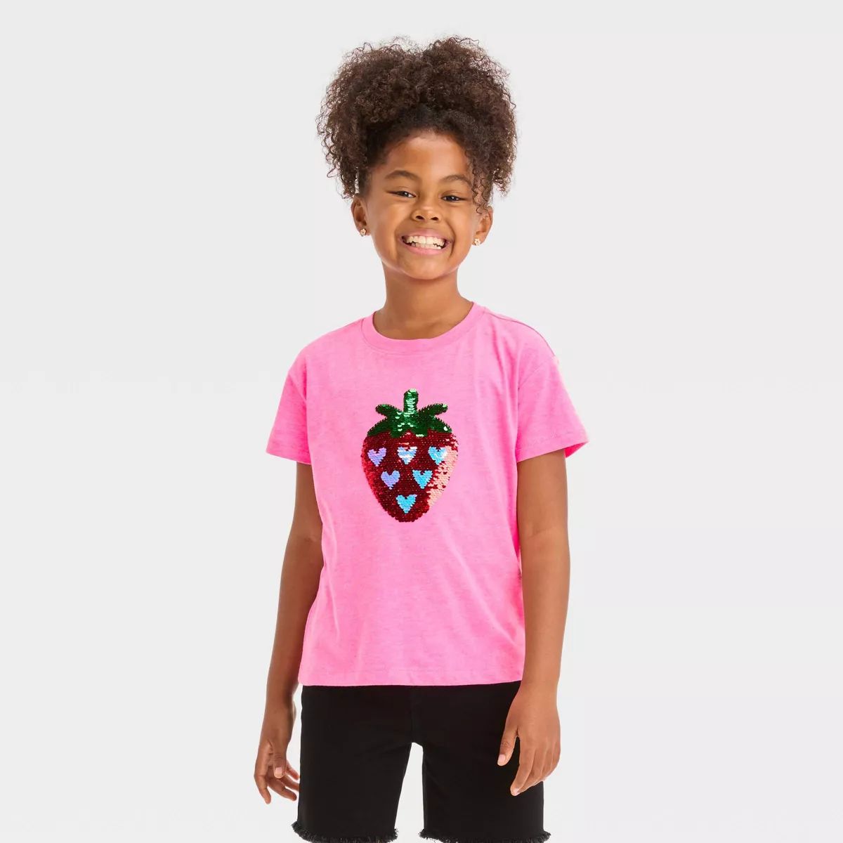 Girls' Flip Sequin Short Sleeve Graphic T-Shirt - Cat & Jack™ | Target