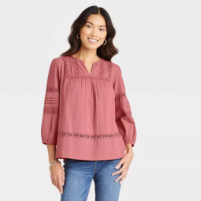 Women's Balloon Long Sleeve Blouse - Knox Rose™ | Target