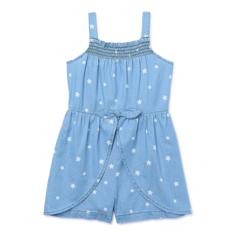 Wonder Nation Girls Woven Skort Romper, Sizes 4-18 - Walmart.com | Walmart (US)