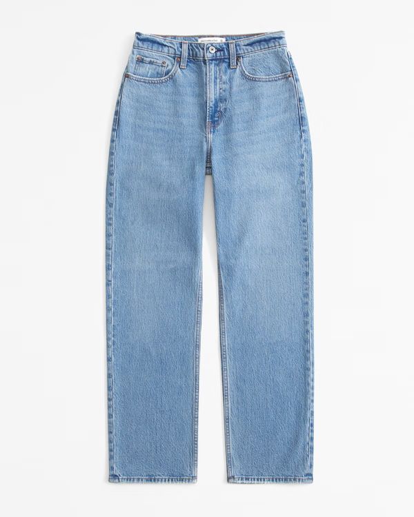 Women's High Rise Vintage Straight Jean | Women's Bottoms | Abercrombie.com | Abercrombie & Fitch (UK)