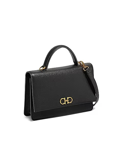 Gancini Leather Top Handle Bag | Saks Fifth Avenue