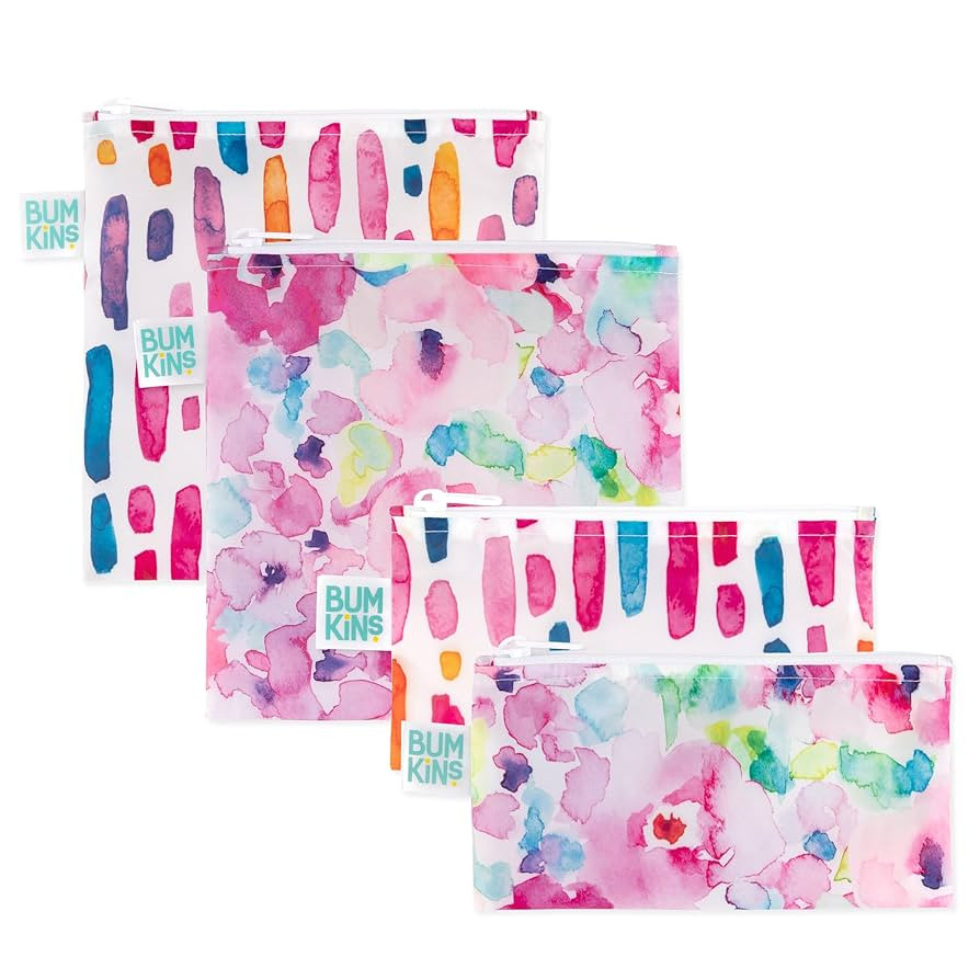 Bumkins - Cloth Snack & Sandwich Bags - For Storage, Travel, Food Prep, Lunch - Reusable, Water R... | Amazon (US)