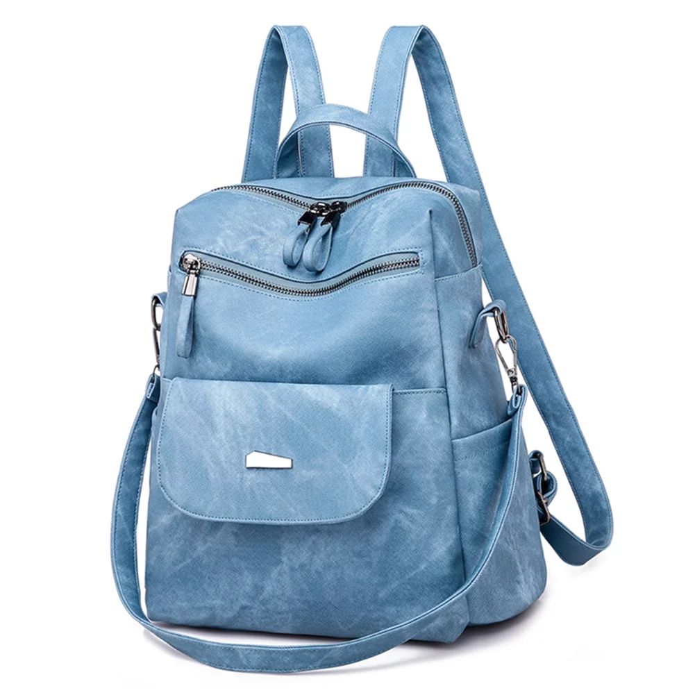 Women Backpack Purse PU Leather Designer Anti-theft Travel Backpack Fashion Shoulder Handbag - Wa... | Walmart (US)