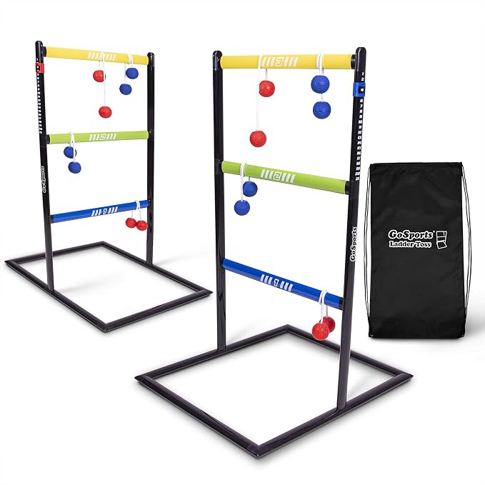 GoSports Ladder Toss Indoor & Outdoor Game Set with 6 Soft Rubber Bolo Balls and Travel Carrying ... | Amazon (US)