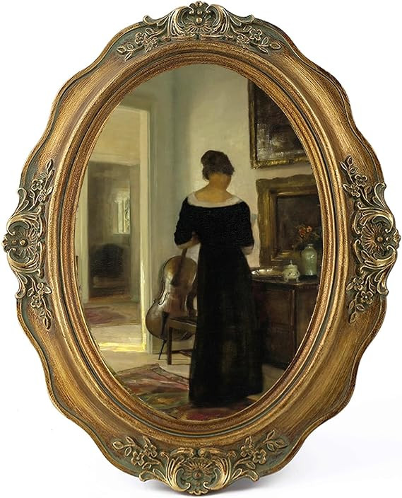 SIKOO Vintage Picture Frames 5x7 Oval Picture Frame Tabletop and Wall Mount Antique Picture Frame... | Amazon (US)