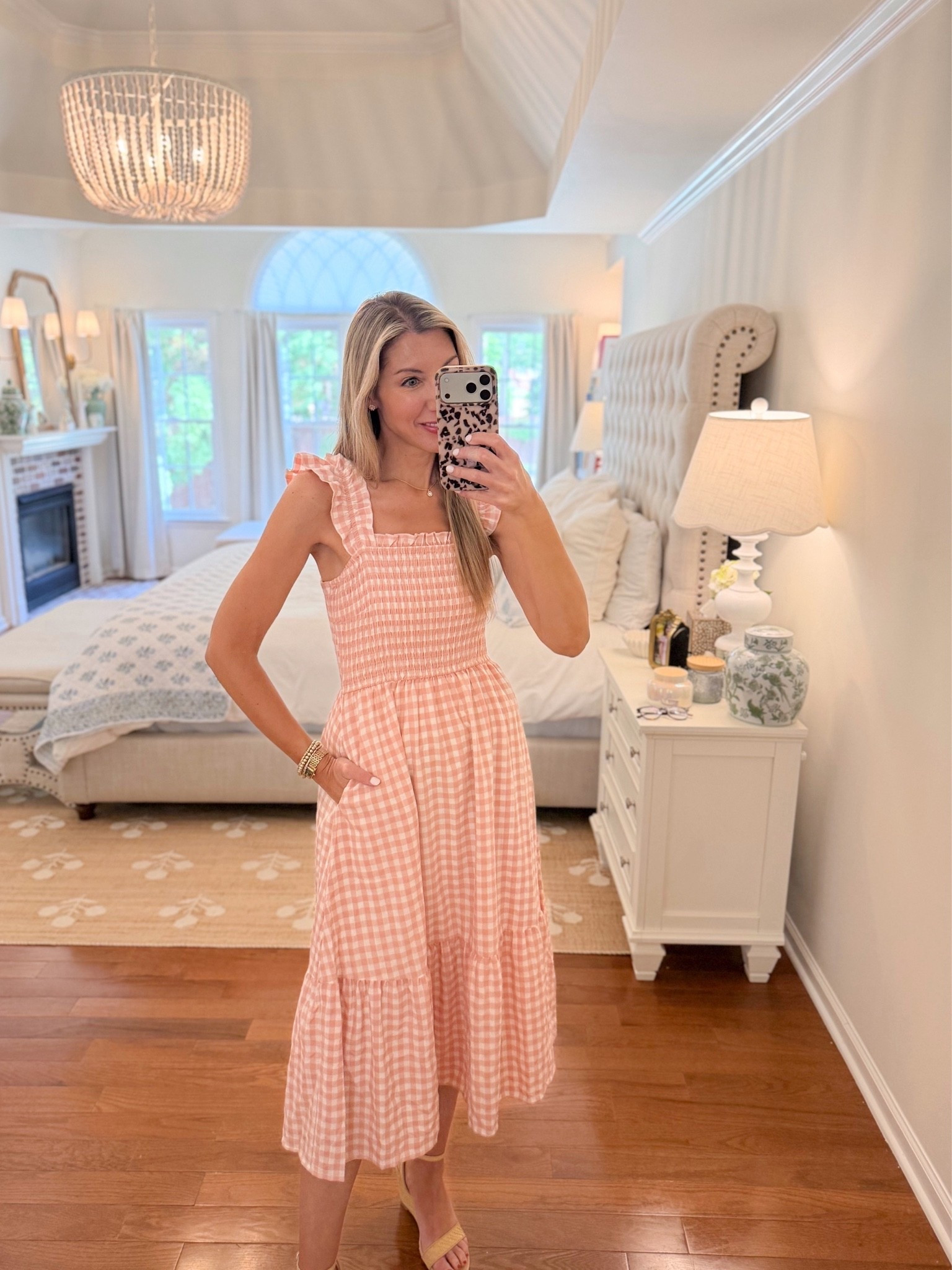 Pink gingham dress that comes in a bunch of other colors! Runs tts! Wearing the small!

#LTKootd