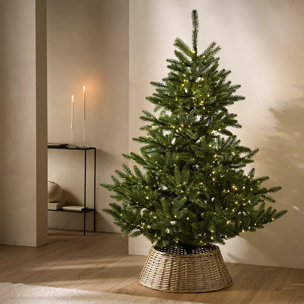 6ft Pre-Lit Symons Christmas Tree and Tree Skirt | The White Company UK & ROW