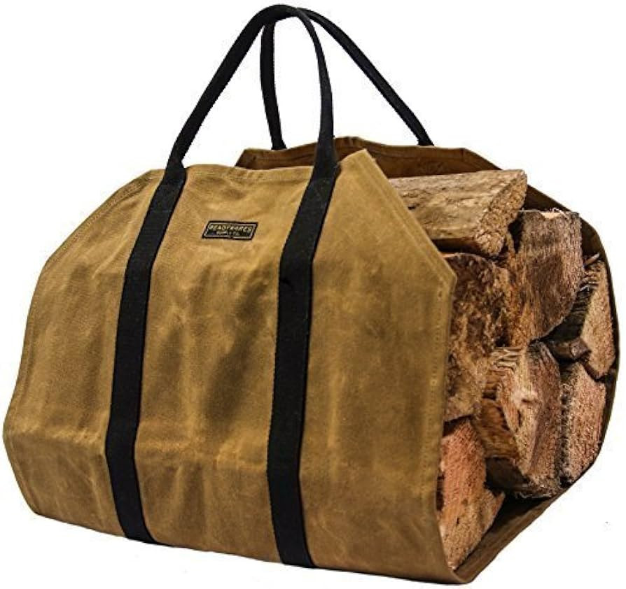 Readywares Waxed Canvas Firewood Carrier, Heavy Duty Firewood Log Carrier, Classic Durable Design | Amazon (US)