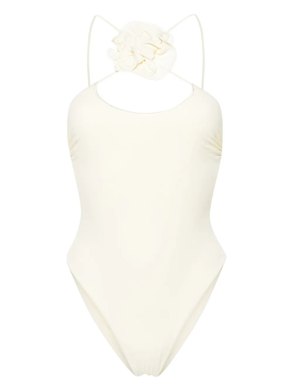 La Reveche Petra floral-appliqué Swimsuit - Farfetch | Farfetch Global