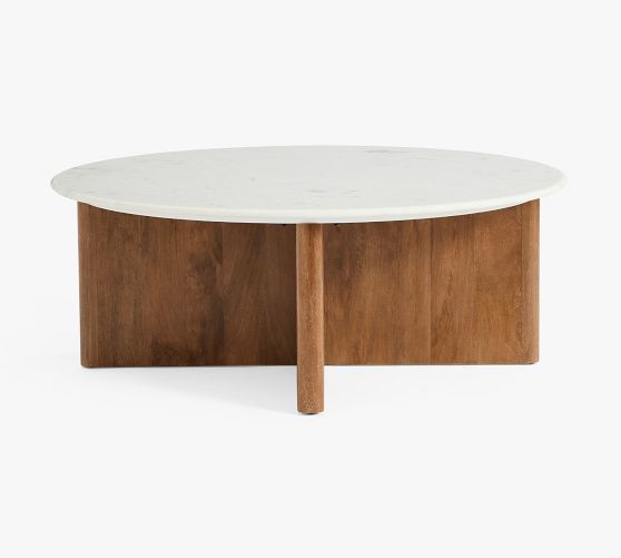 Cayman Round Marble Coffee Table (40") | Pottery Barn (US)