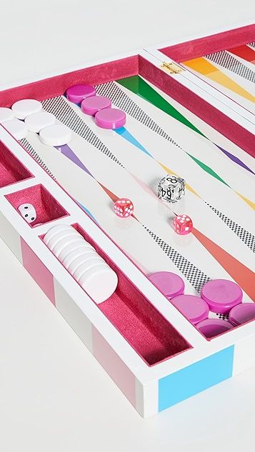 Rainbow Checkerboard Backgammon Set | Shopbop