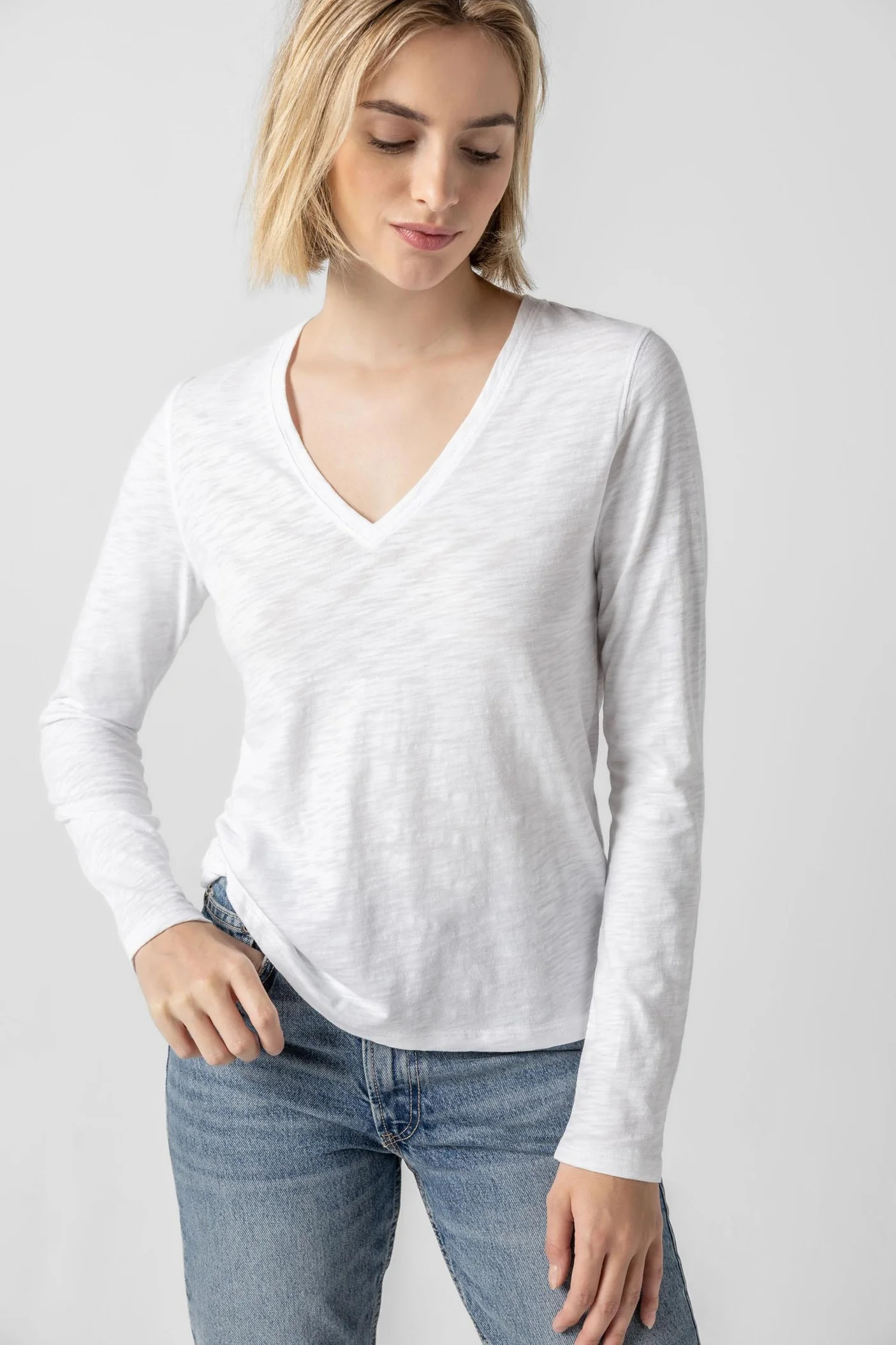Long Sleeve V-Neck | Lilla P