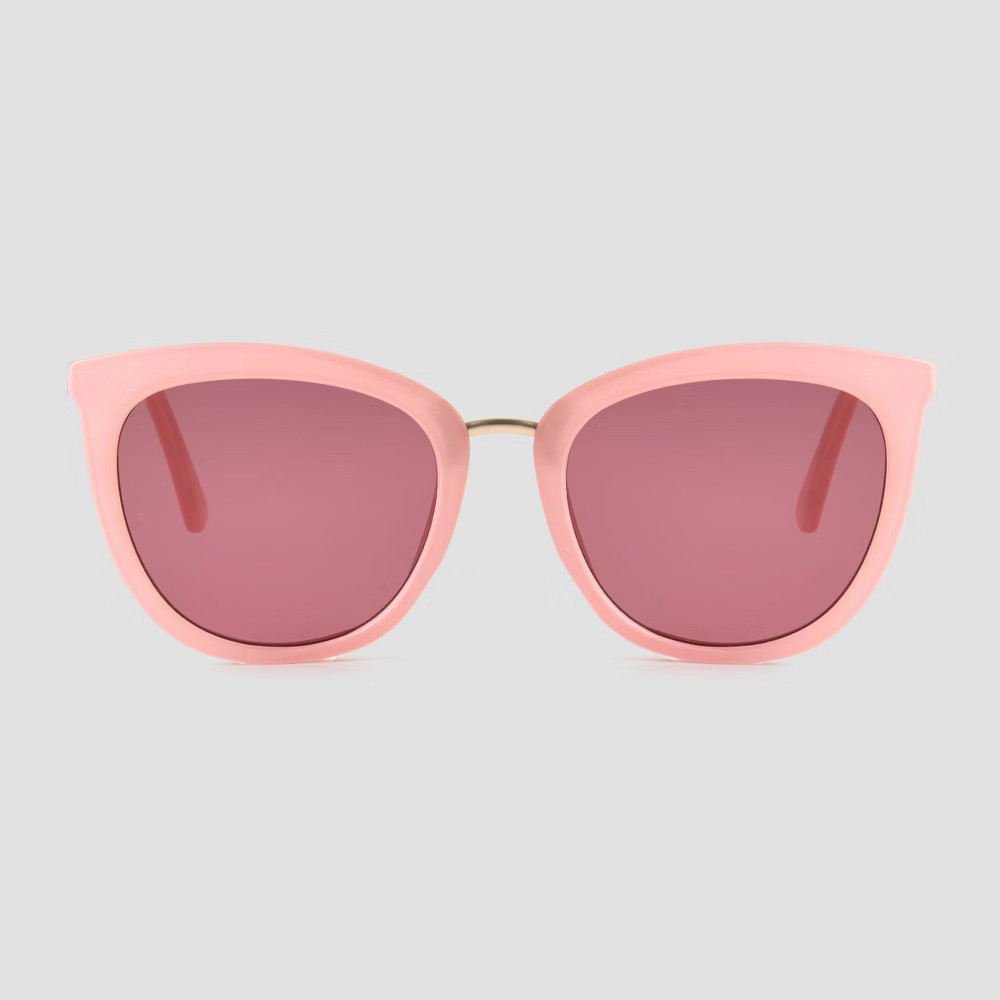 Women's Cateye Sunglasses - Universal Thread Gold/Pink | Target