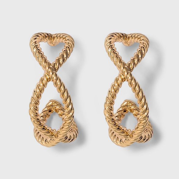 Criss Cross Textured Small Hoop Earrings - A New Day™ Gold | Target