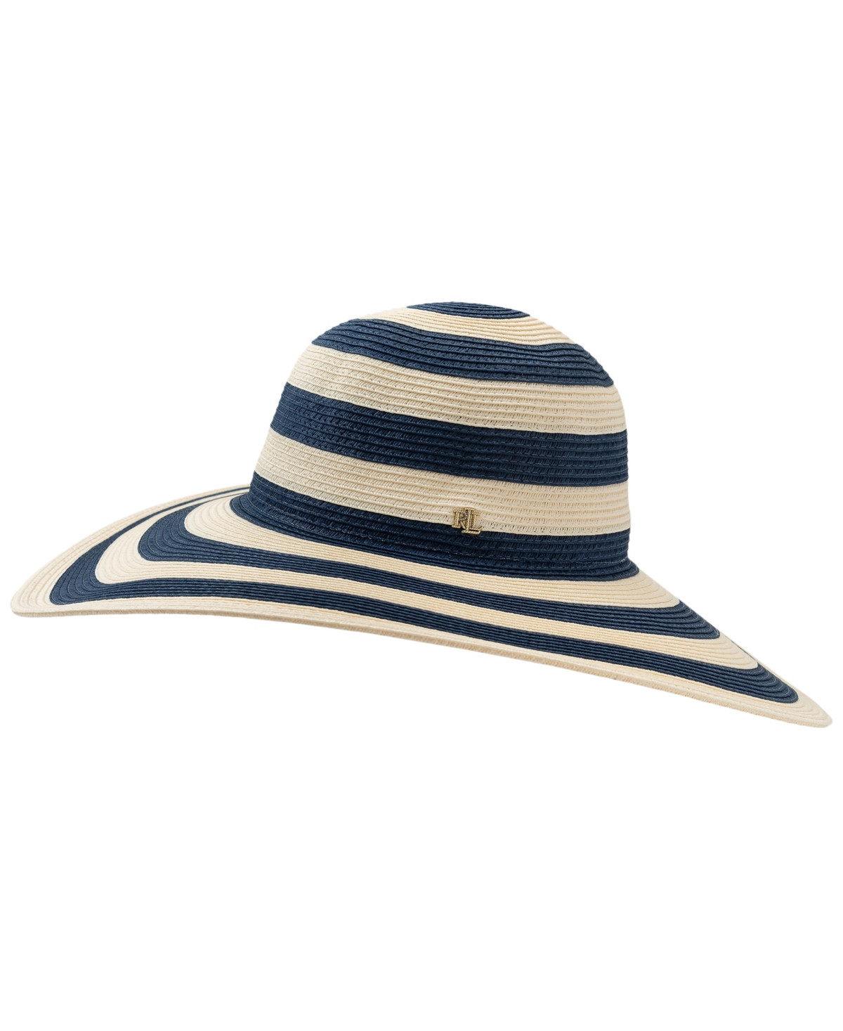 Lauren Ralph Lauren Stripe Sun Hat - Navy/Natural | Macy's