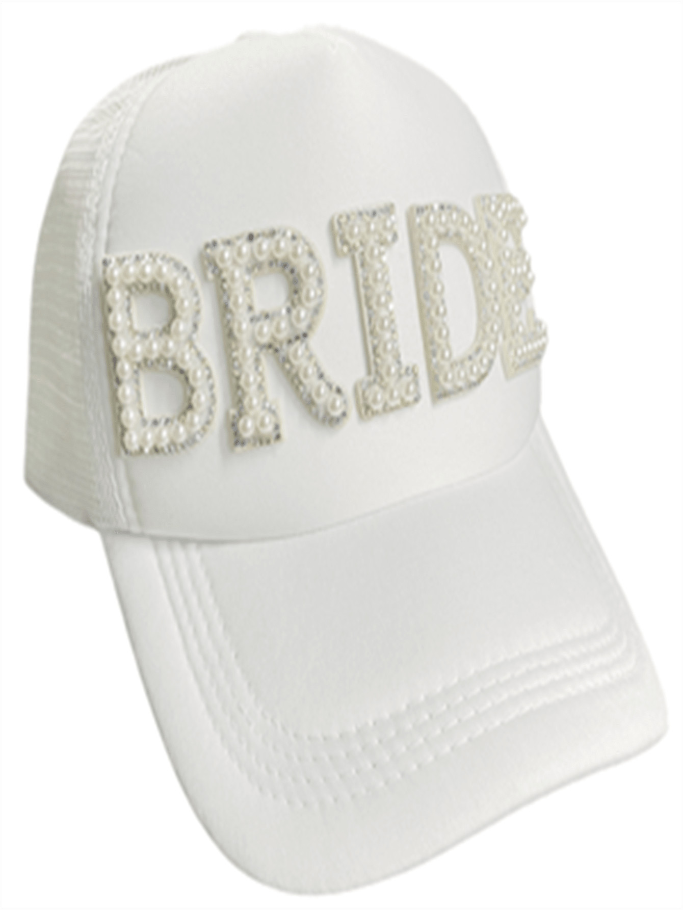 Bride White Pearl Embellished Baseball Cap Sun Hat, Perfect For Wedding Decoration/bride To Be Ba... | SHEIN