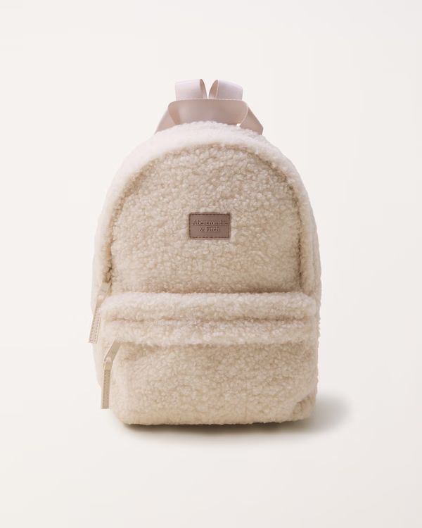 girls sherpa logo mini backpack | girls gifting | Abercrombie.com | Abercrombie & Fitch (US)