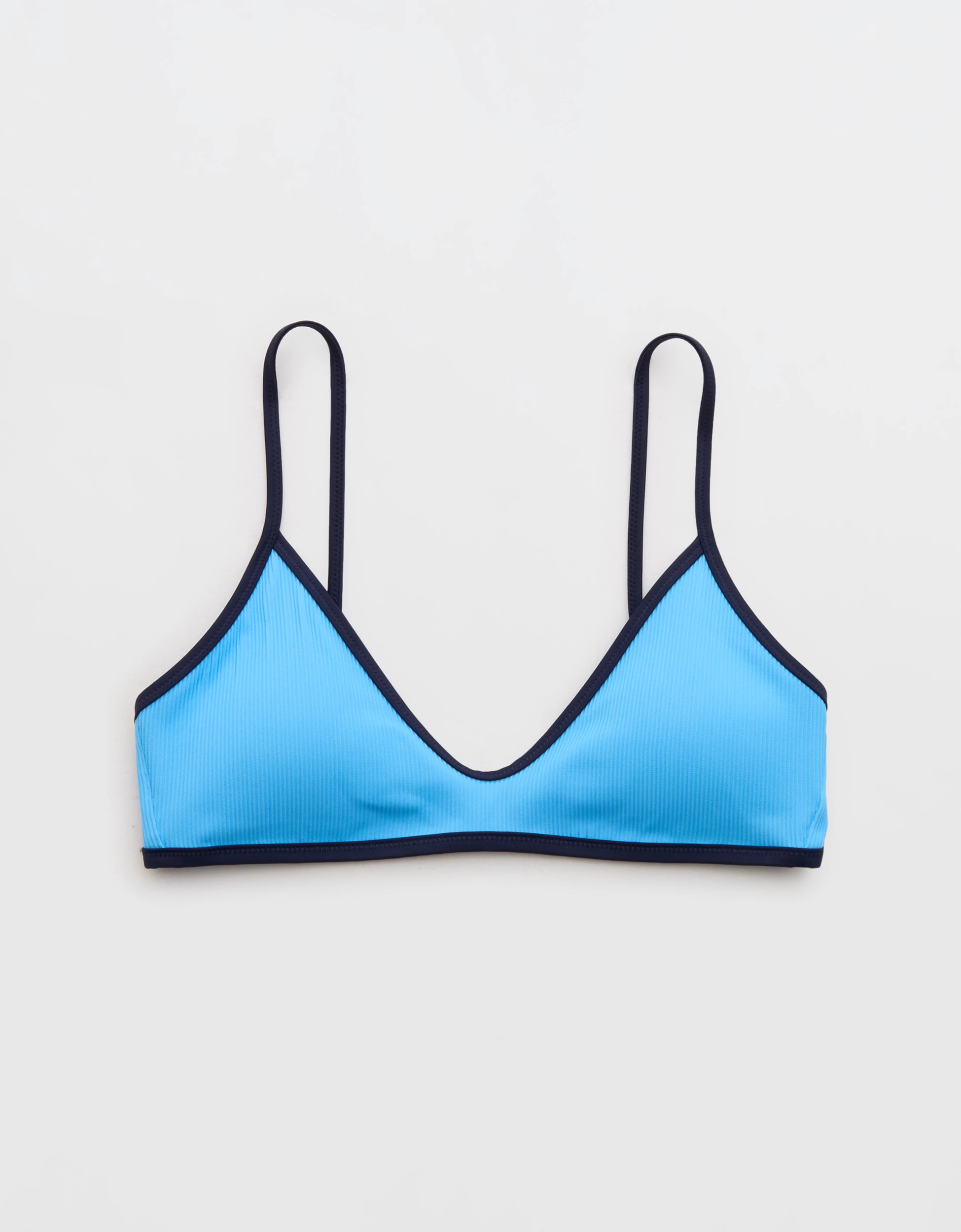 Aerie Skinny Strap Voop Ribbed Bikini Top | Aerie