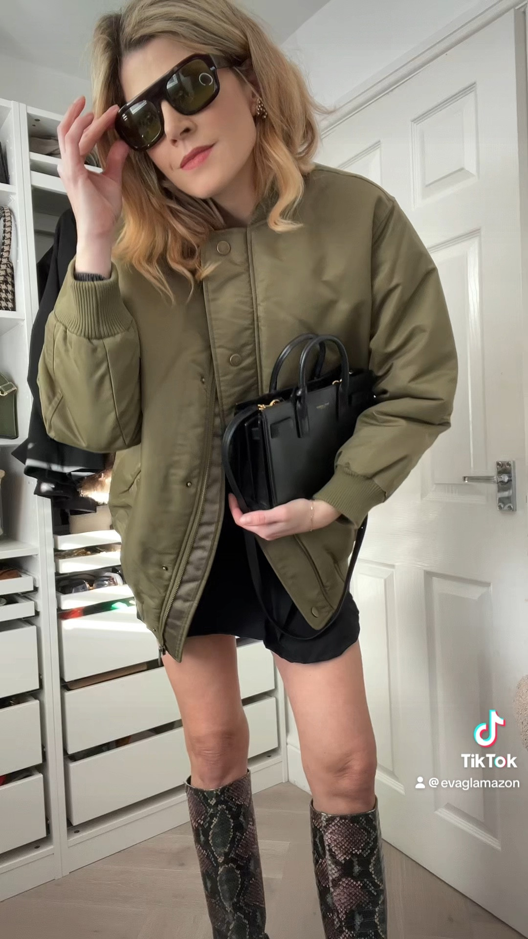 Winter outfit, snake print boots, ysl bag, sac de jour, green jacket, khaki jacket, Isabel marant skirt 

#LTKeurope #LTKwinter #LTKuk