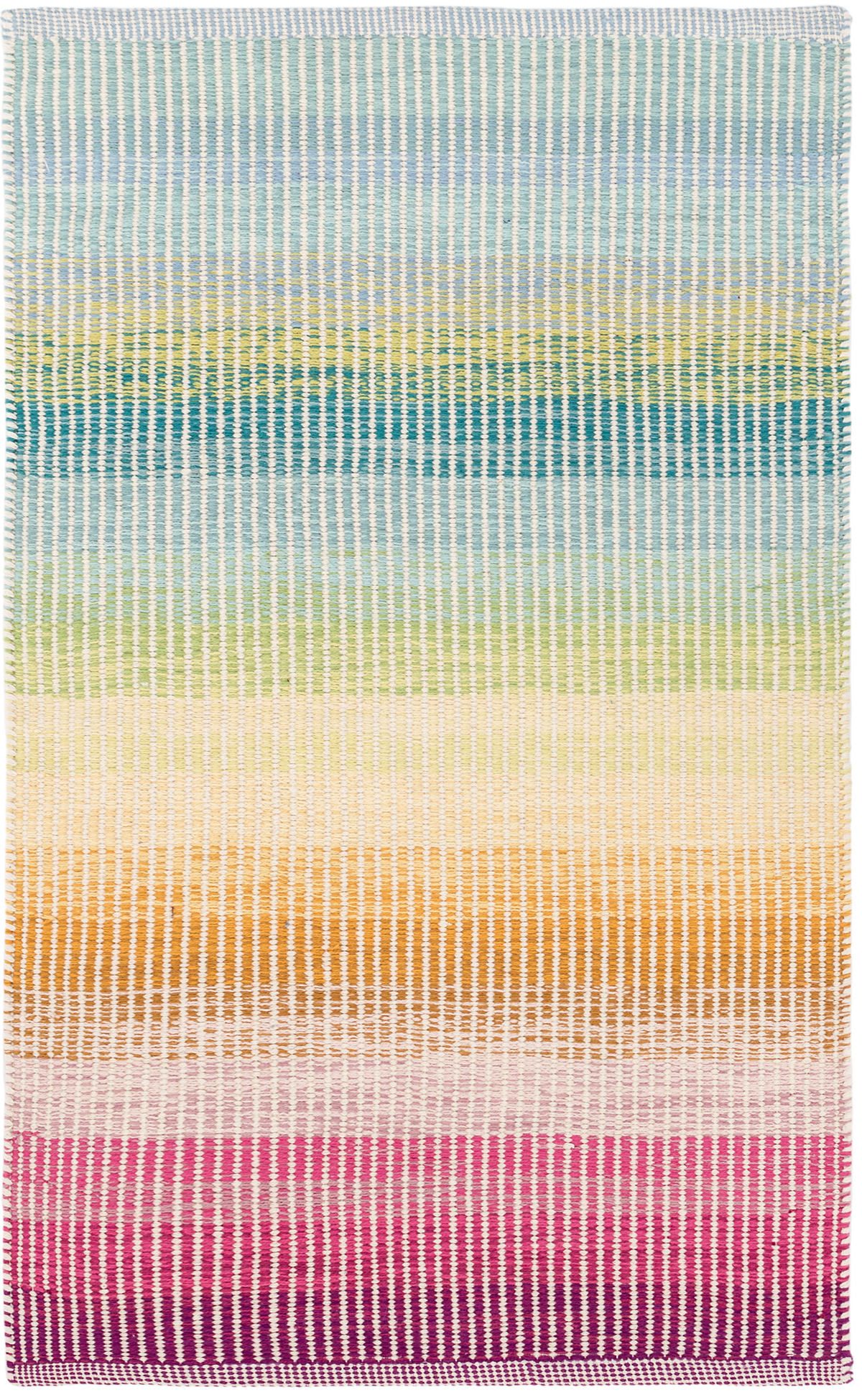 Watercolor Horizon Woven Cotton Rug | Dash & Albert | Annie Selke