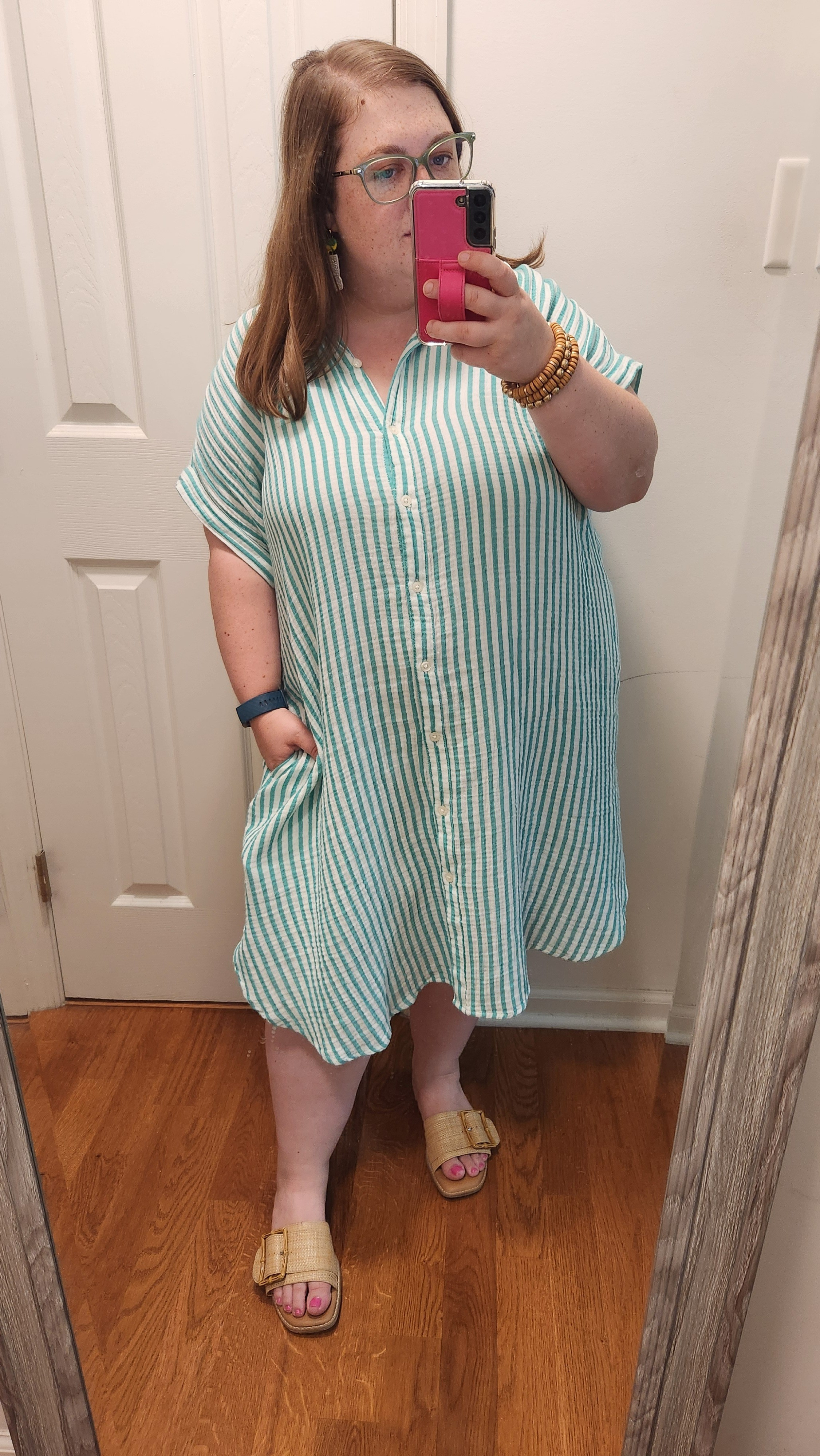 The comfiest dress I think I've ever bought from Target.  I wore it to our outside church service today and it was very breezy and comfy. Comes in 5 colors options, has pockets. And buttons all the way down.  It is a gauze material and I took an XL. A large fit, but the buttons were pulling so I preferred an XL. 

#LTKSeasonal #LTKMidsize #LTKFindsUnder50