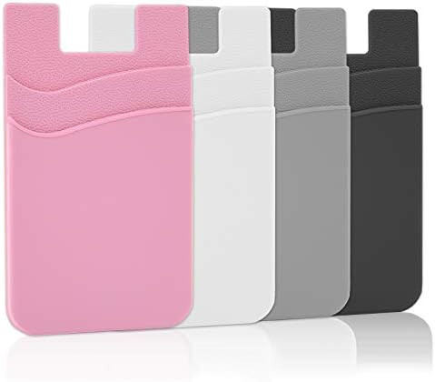 Card Holder for Back of Phone,SS Phone Wallet Stick-on Credit Card Sleeve Pocket Silicone Cell Ph... | Amazon (US)