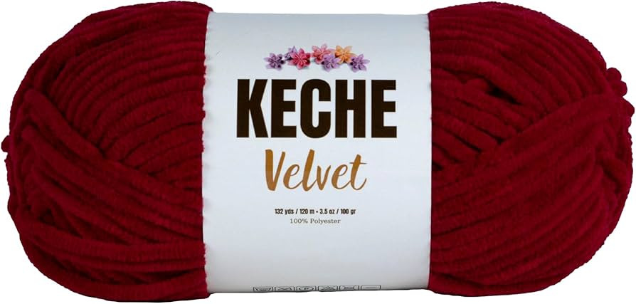 Keche Velvet Yarn for Crocheting, Soft Chenille Bulky Baby Blanket Amigurumi Yarn 100 gr (132 yds... | Amazon (US)