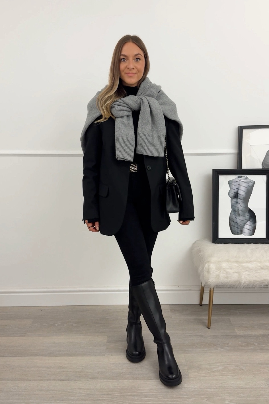A chic, Knee high boots outfit with a classic black blazer and skinny jeans.

#ltkgift 

#LTKfindsunder100 #LTKSeasonal #LTKstyletip