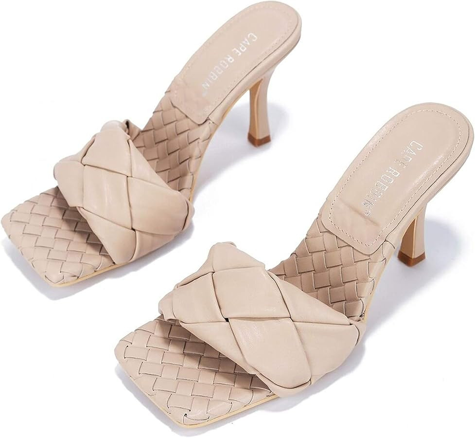 Cape Robbin Mule High Heels Sandals for Women | Amazon (US)