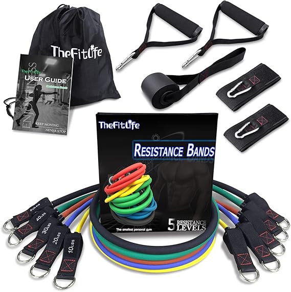TheFitLife Resistance Bands with Handles - Designed for American Body Types, Exercise Workout Tub... | Amazon (US)