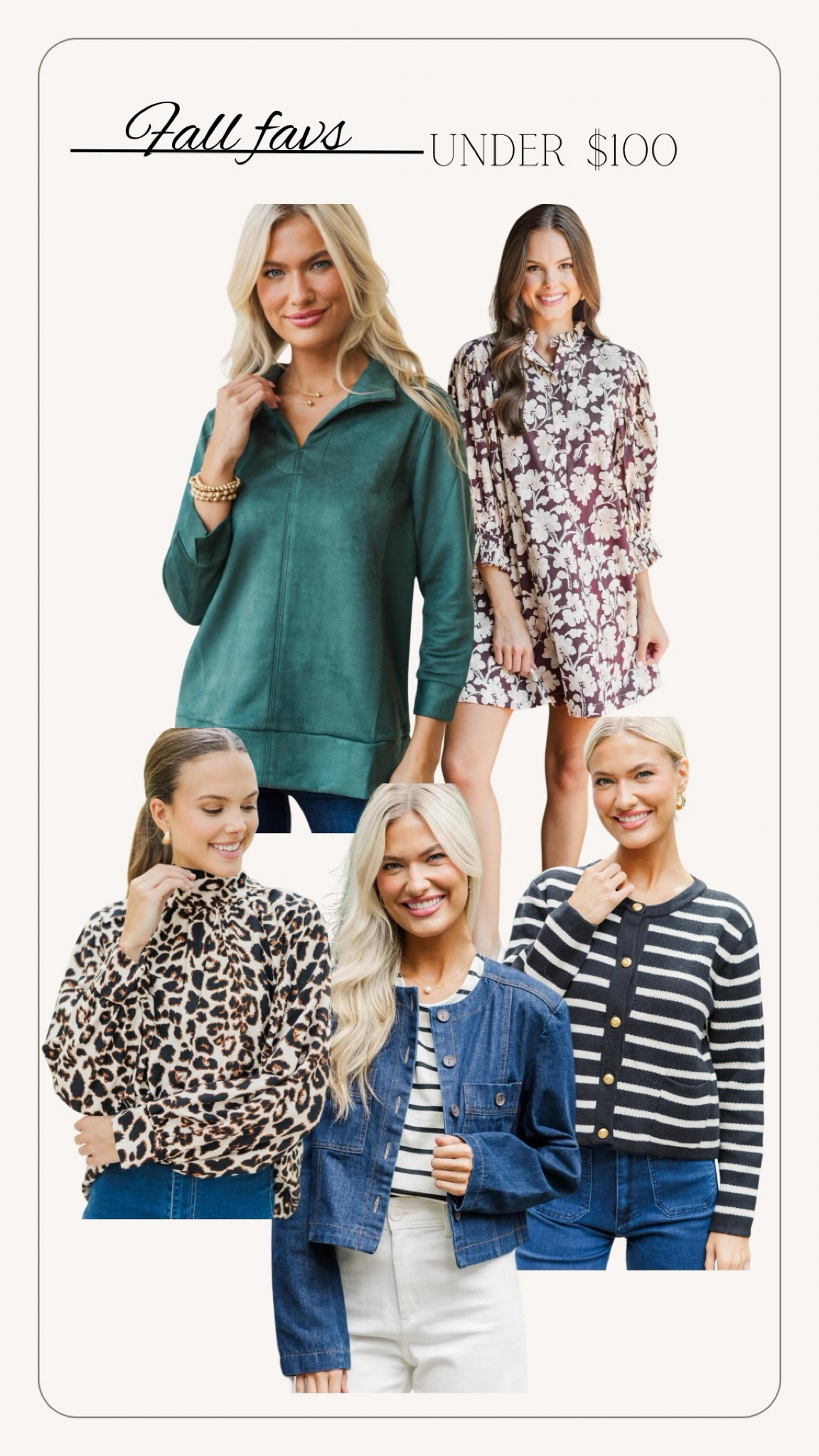 Fall tops and sweaters under $100!

Fall blouses, fall outfit, tops, sweaters, fall outfits 

#LTKFindsUnder100