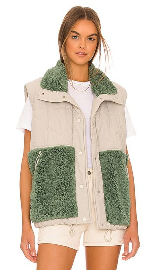 x FP Movement Adventure Awaits Vest in Muted Beige Combo | Revolve Clothing (Global)