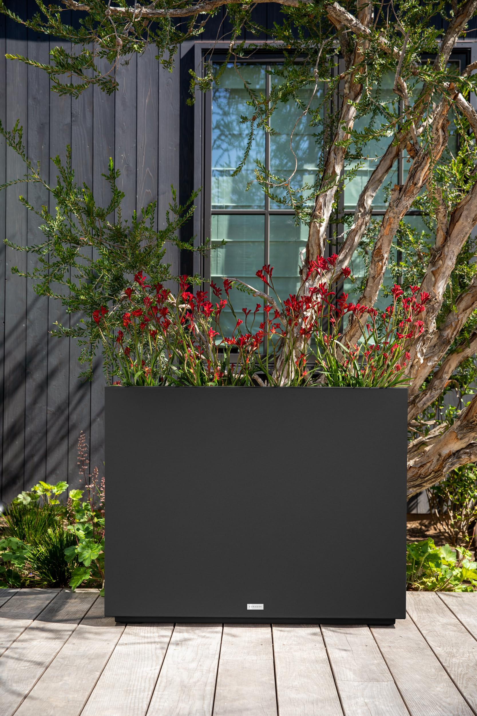 Veradek Block Series Span Plastic Planter - Tall Rectangular Planter for Indoor or Outdoor Patio/... | Amazon (US)