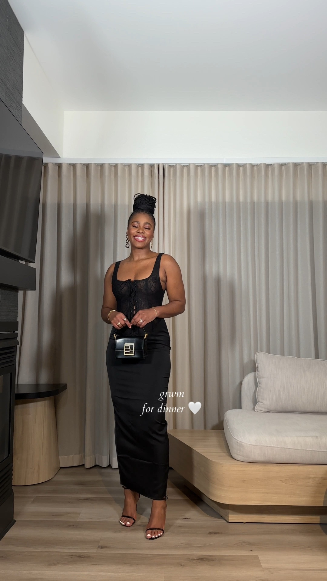 Get ready with me for dinner 🍽️ 
From makeup, to the scent of the evening and finished with a maxi black dress. I am living for this look ✨

#LTKstyletip #LTKFind #LTKfit